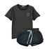 Picnik Grey Tee with Trim and Terry Shorts